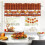 Fall Valance Maple Pumpkin Buffalo Check Brown Orange 54x18 1