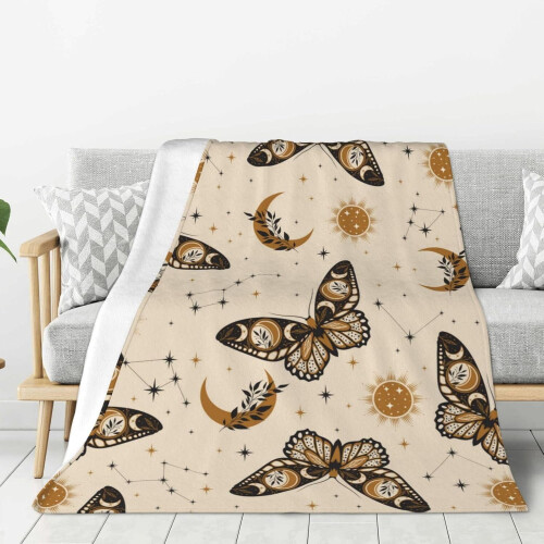 Plaid Boho Space Butterflies 60x50 pouces Ultra-doux