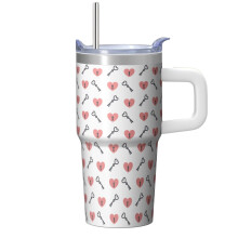 20oz Valentinstag Herz-Reisebecher mit Henkel