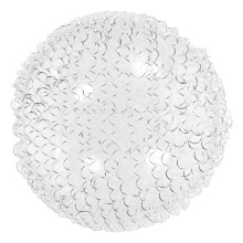 Abat-jour globe en verre pour plafonnier avec fil d'aluminium (1 ensemble)