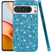 Glittrigt stötsäkert fodral till Google Pixel8, blått