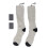 Chaussettes chauffantes rechargeables en coton gris, taille unique 1