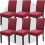 Stretch-Stuhlhussen, 6er-Set, weinrot, waschbar, abnehmbar 1