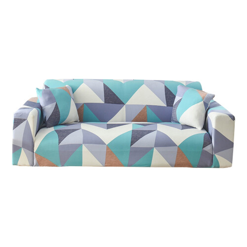 Housse de canapé extensible bleue pour causeuse, taille universelle, 1 pièce