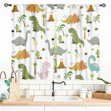 Rideaux dinosaures occultants pour chambre de garçon, 2 panneaux, 70 x 91 cm