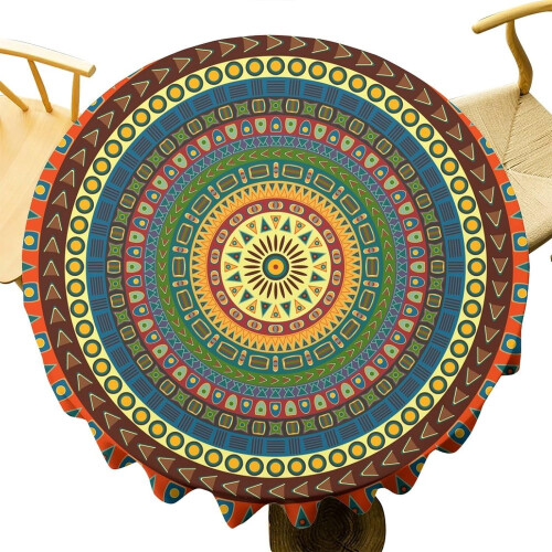 Mandala Rund Duk Vintage Etnisk Abstrakt Geometrisk