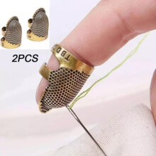 Knitted Hoop Finger Thimbles Size S 2 Pack