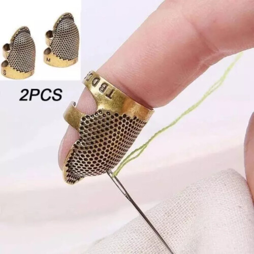 Knitted Hoop Finger Thimbles Size S 2 Pack