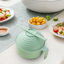 Ensemble de tasses à soupe pour micro-ondes avec couvercles et ustensiles