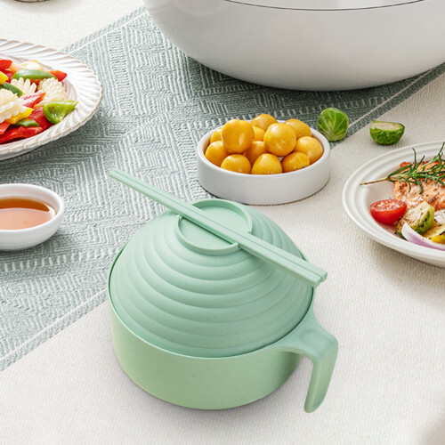 Ensemble de tasses à soupe pour micro-ondes avec couvercles et ustensiles