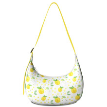 Sac à main hobo imprimé citron pour femme, sac bandoulière léger