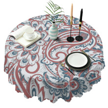 Vintage rond tafelkleed met paisley-bloemenprint, 152 cm