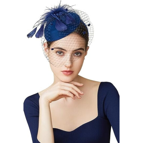 Chapeau bibi style vintage, chapeau pillbox, coiffe de cocktail avec