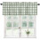 Kitchen Curtains Valances Sage Green Buffalo Plaid 1 Panel 1