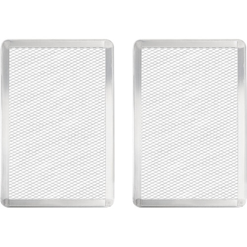 Pizzablech aus Aluminium, 2er-Pack, 28 x 41 cm