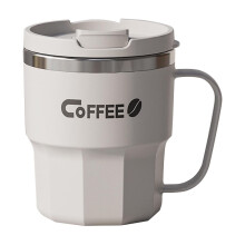 Mug isotherme à double paroi en acier inoxydable blanc