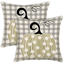 Housse de coussin Ă pois citrouille 50 x 50 cm (lot de 2)