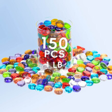 Billes de verre multicolores, mini billes plates, 500 g