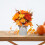Τεχνητό κεντρικό μεταλλικό γλάστρα ηλίανθου 12 ιντσών 1