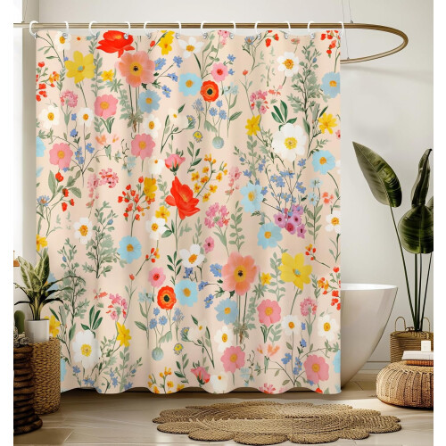 Boho Modern Duschvorhang, wasserdicht, 183 x 183 cm