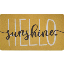 Tapis de porte Hello Sunshine en fibre de coco 76 x 43 cm