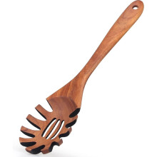 Pastalepel van acaciahout met tanden, 31,75 cm