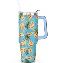 Gobelet isotherme en acier inoxydable de 1,2 L (40 oz) en forme de banane