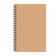 A5Soft Cover Λευκό Τετράδιο Καφέ Kraft Paper