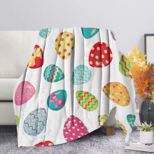 Ostereier-Überwurfdecke aus Flanell-Fleece, 40 x 50 Zoll