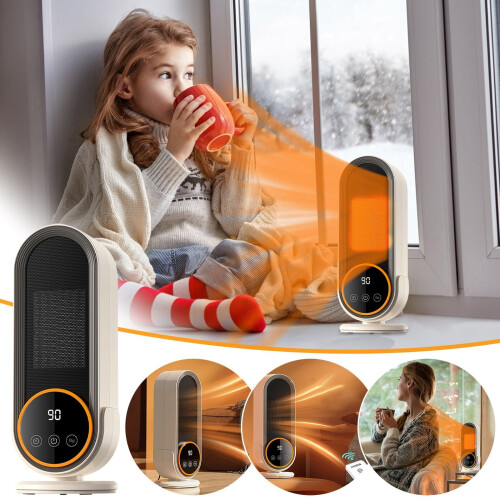 Mini Portable Electric Space Heater with Remote and Timer 1