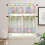 Easter Kitchen Curtains Teal Plaid Floral Botanical Eggs 24 1