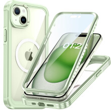 iPhone15 tok képernyővédővel, 6,1 hüvelykes, zöld