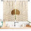 Abstrakte Vorhänge im Mid-Century-Stil, Boho-Minimalismus, 2-teilig 1