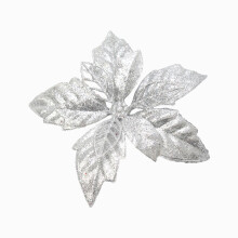 Décorations de Noël artificielles de poinsettias avec pinces (6 pièces)