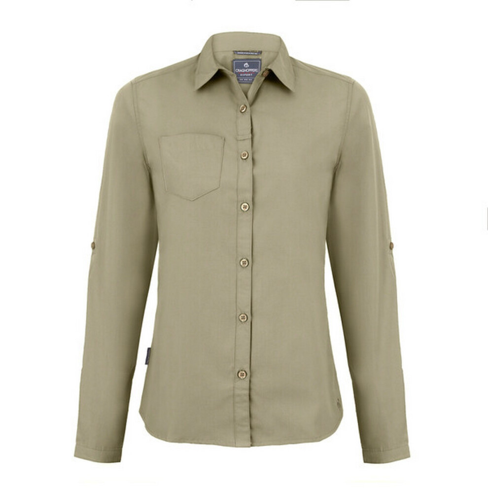 Craghoppers (20 Uk, Pebble) Womens/Ladies Expert Kiwi Long-Sleeved Shirt
