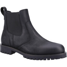 (12 UK, Black) Cotswold Mens Bodicote Leather Chelsea Boots