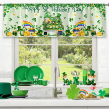 Cantonnière de la Saint-Patrick avec lutin trèfle