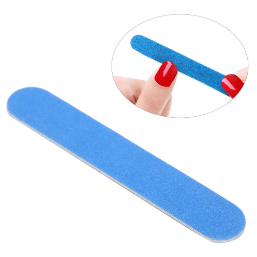 Doppelseitiges Nagelfeilen-Set, blau, 100er-Packung