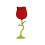 Ensemble de 2 verres à vin en forme de rose 1