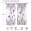 Lavender Butterfly Linen Kitchen Curtains Rod Pocket 2 6