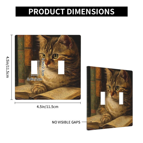 Double Toggle Wall Plate Light Switch Cover 2 Gang 1