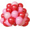Ensemble de décorations de fête avec ballons rouges et roses 1