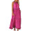 Boho-Maxikleid für Damen, einfarbig, ärmellos, mit Rüschenausschnitt 1