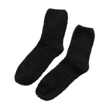 Wool Thermal Ankle Socks for Men and Women, Black, One Size