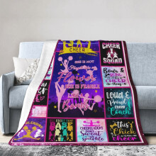 Cheerleader födelsedagsfilt mjuk fuzzy fleece 60x80
