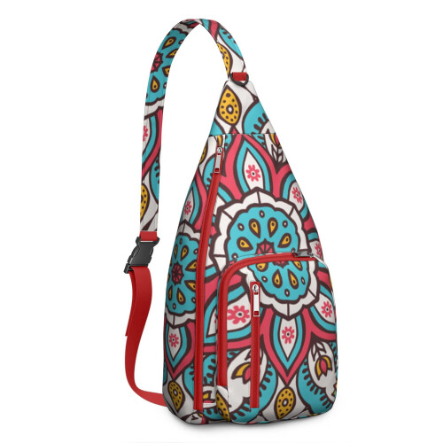 Σακίδιο πλάτης Crossbody με έθνικ σχέδια, ελαφρύ, 1Pack