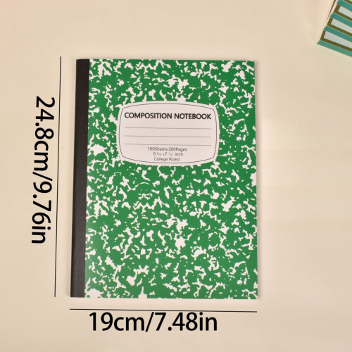 Green Marble Snowflake Notebook American Style 200 Pages