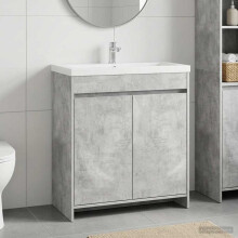 vidaXL Badunterschrank Betongrau 78,5 x 37,5 x 81 cm Holzwerkstoff