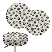 Housses de coussin rondes pour tabouret de bar Ă motifs de pattes de chien (lot de 2)