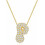 Bubble Letter Necklace 18K Gold Plated Initial Pendant 1